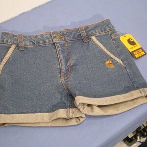 Carhartt Girl's Size 8 Cuffed Jean Shorts